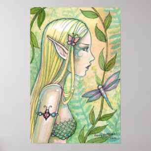 Tranquil Mermaid Poster van Molly Harrison