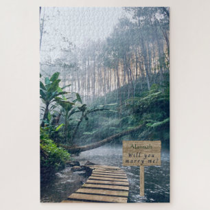 Tranquil Misty Morning Rainforest Marry Me Puzzle Legpuzzel