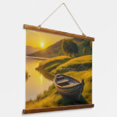 Tranquil Morning Sunrise Hangend Wandkleed (Gebogen)