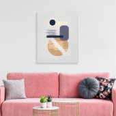 Tranquil neutraal/Tan/Blues minimalist Canvas Art Afdruk (Insitu (Woonkamer))