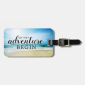 Tranquil Ocean Beach Laat het avontuur beginnen Bagagelabel (Voorkant horizontaal)