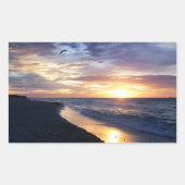 Tranquil Ocean Sunrise Rechthoekige Sticker (Voorkant)