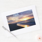 Tranquil Ocean Sunrise Rechthoekige Sticker (Envelop)