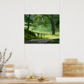 Tranquil pad landschap+Quote Poster (Keuken)