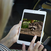 Tranquil Raccoon Rustique carte d'anniversaire