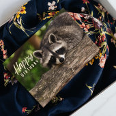 Tranquil Raccoon Rustique carte d'anniversaire