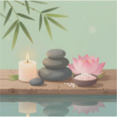 Tranquil Reflection - Square Vinyl Sticker (Voorkant)