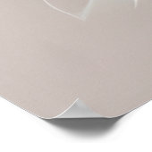 "Tranquil Rhythms" | Witte lijnen Abstracte kunst Poster (Hoek)