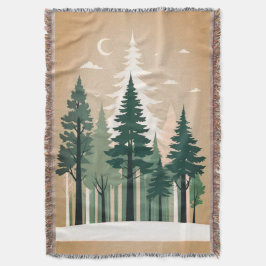 Tranquil Silhouet Bos Deken