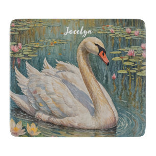 Tranquil Swan Serenade Snijplank