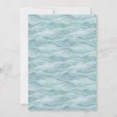 Tranquil Teal Wave Invitations Kaart (Achterkant)