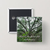 Tranquil Tree-Button Vierkante Button 5,1 Cm (Voorkant /achterkant)