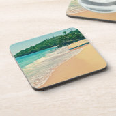 Tranquil Tropical Island Beach Bier Onderzetter (Linkerzijde)