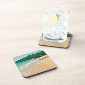Tranquil Tropical Island Beach Bier Onderzetter (Rechterzijde)