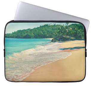 Tranquil Tropical Island Beach Laptop Sleeve