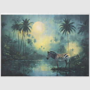 Tranquil Tropical Landscape with Zibra Tissuepapier
