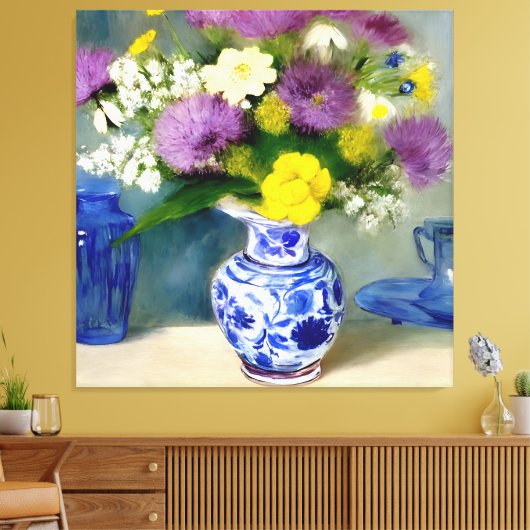 Tranquil Vaas van Bloemen Print (Insitu (Woonkamer))