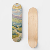 Tranquil Valley: pastellandschap Skateboard (Voorkant)