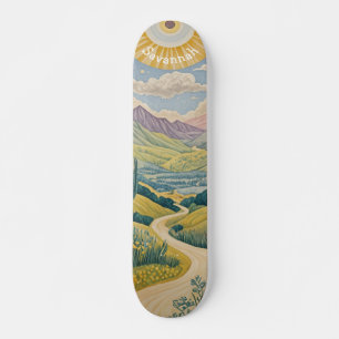 Tranquil Valley: pastellandschap Skateboard