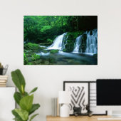 Tranquil Waterfall Poster (Thuiskantoor)