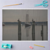 Tranquil Waters-Boot op de Water Decoupage Tissuepapier (Craft)