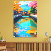 Tranquil Waters: De reflectie van de berg Fuji Canvas Afdruk (Insitu (Woonkamer))