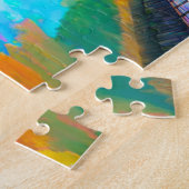 Tranquil Waters: Mt. Fuji's Reflection Legpuzzel (Zijkant)