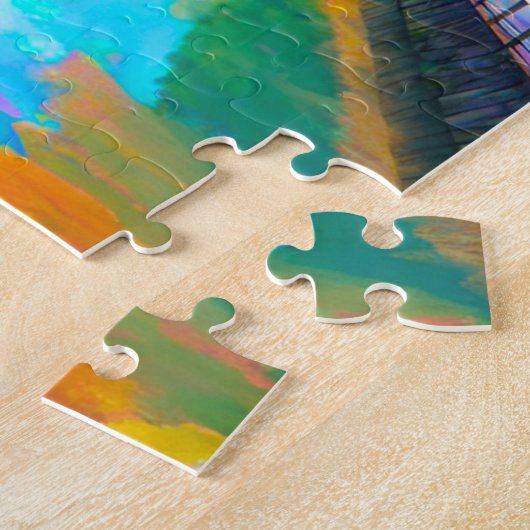 Tranquil Waters: Mt. Fuji's Reflection Legpuzzel (Zijkant)