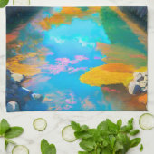 Tranquil Waters: Mt. Fuji's Reflection Theedoek (Gevouwen)