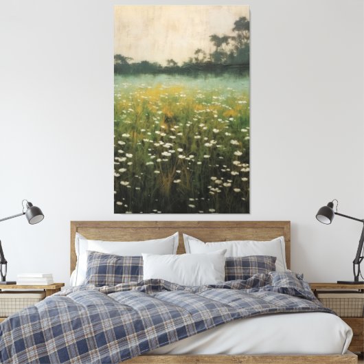 Tranquil Wildflower Symphony  olieverfschilderij Canvas Afdruk (Insitu (Slaapkamer))