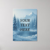 Tranquil Winter Escape – Voeg hier je boodschap aa Canvas Afdruk (Voorkant)