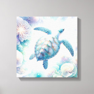 Tranquil Zee Turtle Art Canvas Prints