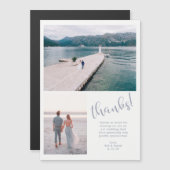 Tranquil Zeeen | Twee foto bruiloft dank u (Voorkant / Achterkant)