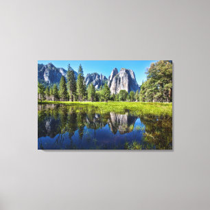 Tranquiliteit in yosemite canvas afdruk