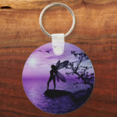 Tranquiliteit (Paarse) Sleutelhanger (Voorkant)