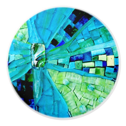 Tranquiliteitsmozaïek Keramische Knop (Voorkant)