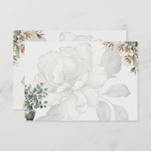 Tranquility Basic Blank Recept Kaart (Voorkant / Achterkant)