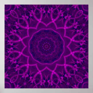 Tranquility Fractal Kaleidoscope Poster
