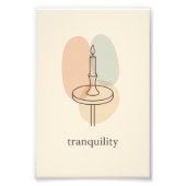 Tranquility Minimalist Candle Poster (Devant)