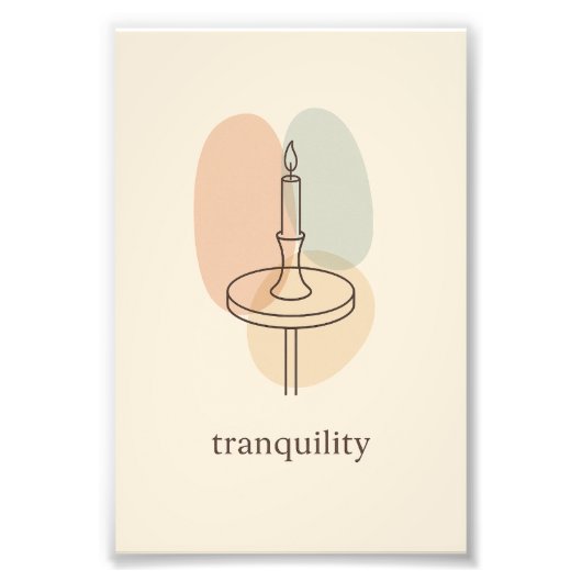 Tranquility Minimalist Candle Poster (Devant)
