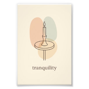 Tranquility Minimalistische Kaars Poster