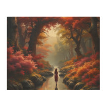 Tranquility's Embrace Een vrouw tussen de bomen