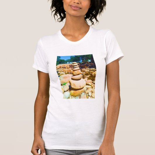 Tranquille Balancing Rocks - T-shirt Eester Rivier (Devant)