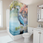 Tranquille Majesté : Rideau de douche Haven Héron  (En situation)