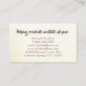 Tranquille Pastel Lotus Carte de visite à fleurs (Dos)