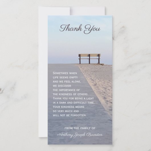 Tranquille Plage Sympathie Merci 4 x 8 Carte Plat (Devant)