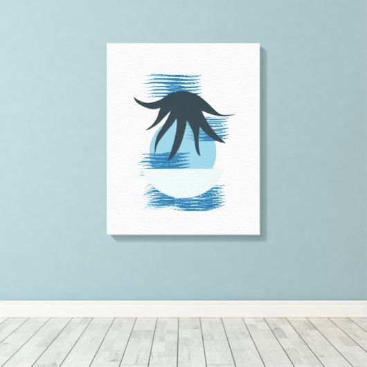 Tranquilles tons monochromatiques de toile bleue (Insitu (Plancher de Bois))