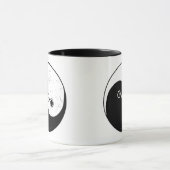 Tranquillité de la tasse de style noir/blanc dans (Centre)