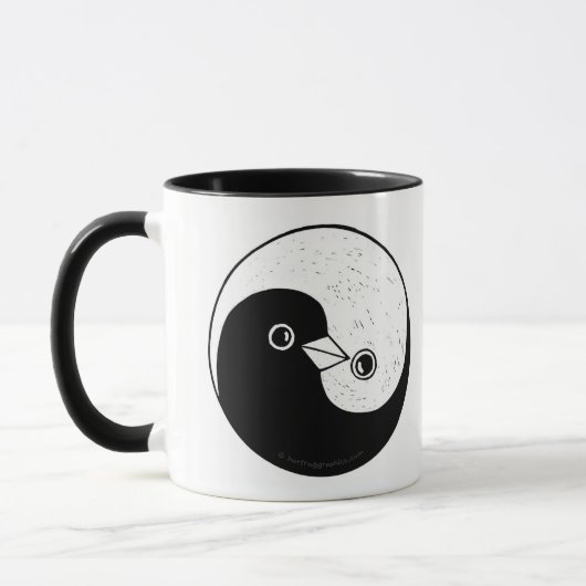 Tranquillité de la tasse de style noir/blanc dans (Gauche)