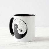 Tranquillité de la tasse de style noir/blanc dans (Devant gauche)